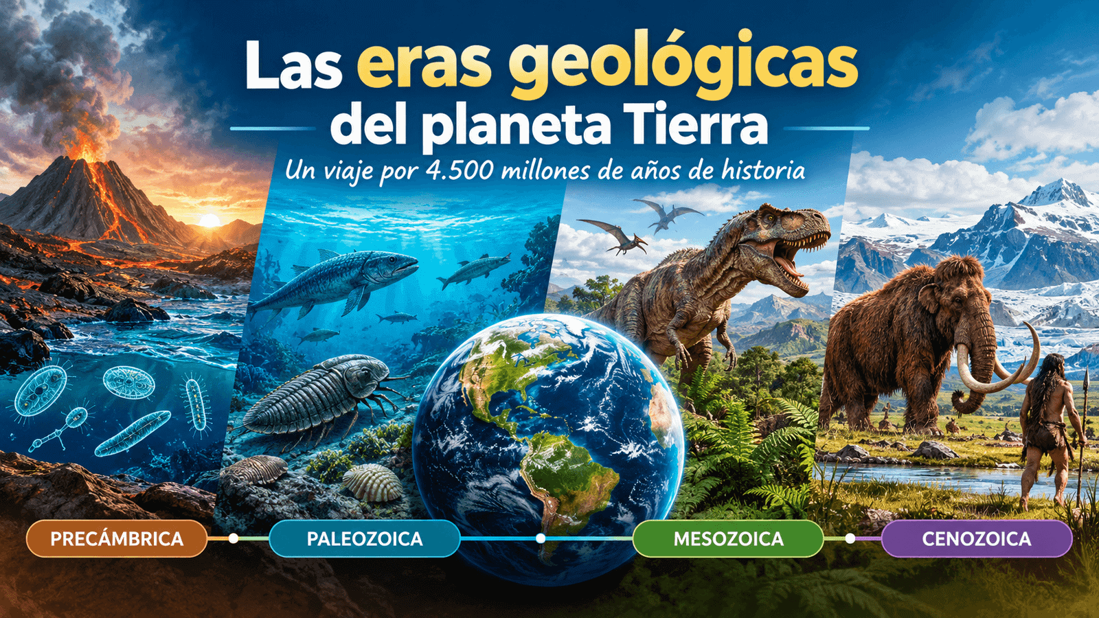 Las eras geológicas del planeta Tierra: un viaje por 4.500 millones de años de historia